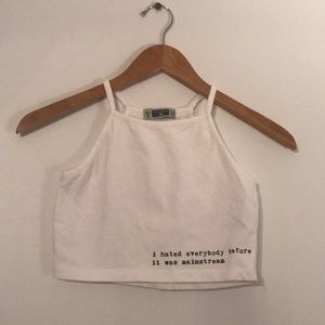 Cropped Quote Tank Top